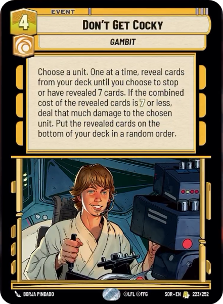 DON'T GET COCKY - Unlimited Spark of Rebellion