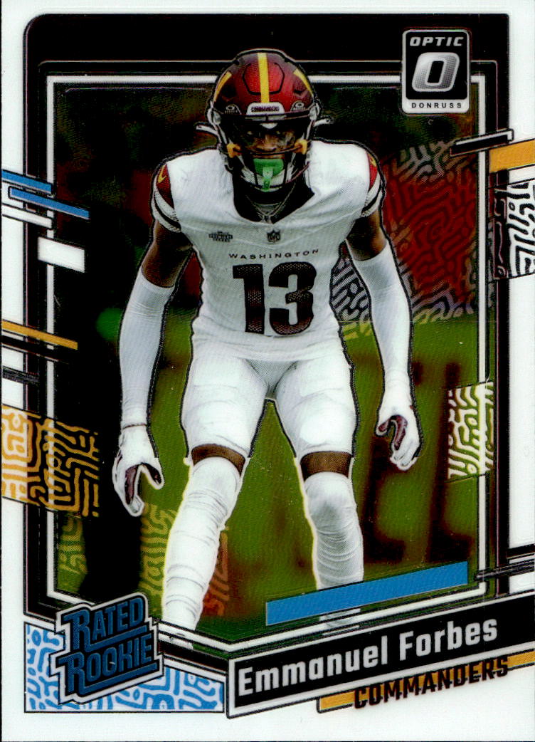 Rated Rookie EMMANUEL FORBES 2023 Panini Donruss Optic Football