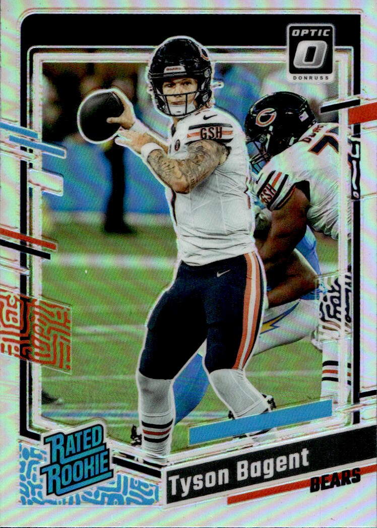 Holo Prizm Rated Rookie TYSON BAGENT 2023 Panini Donruss Optic Football