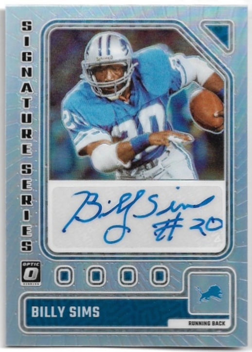 Auto Signature Series BILLY SIMS 2023 Panini Donruss Optic Football