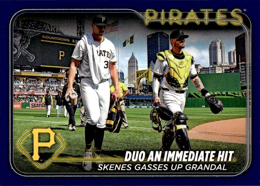 Rookie (Paul Skenes) Royal Blue Veteran Combos PAUL SKENES/YASMANI GRANDAL 2024 Topps Update Series Baseball