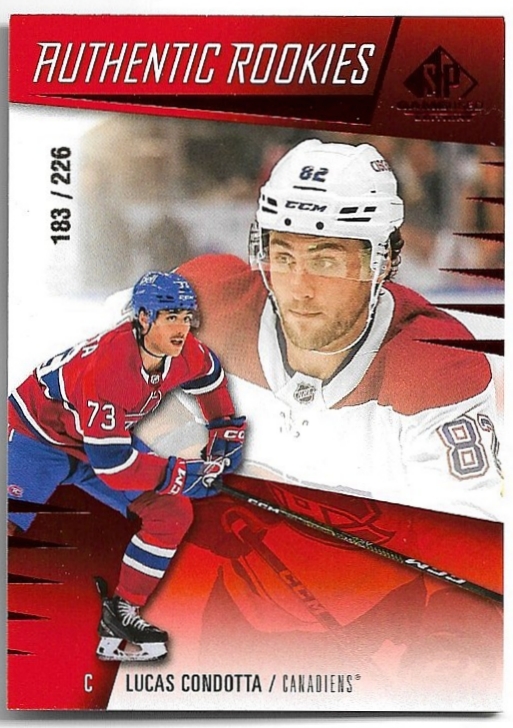 Red Authentic Rookies LUCAS CONDOTTA 23-24 UD SP Game Used /226