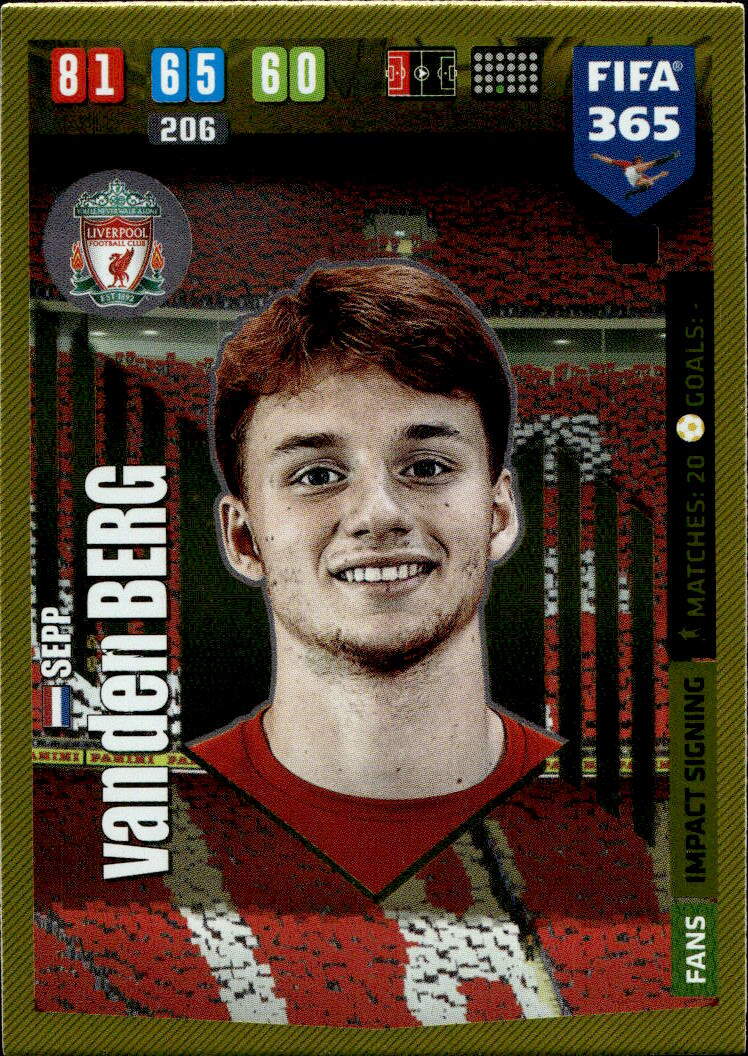 Impact Signing SEPP VAN DEN BERG 2020 Panini FIFA 365