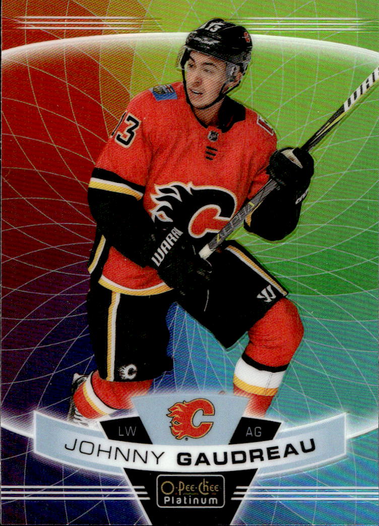 Rainbow Color Wheel JOHNNY GAUDREAU 19-20 UD O-Pee-Chee OPC Platinum