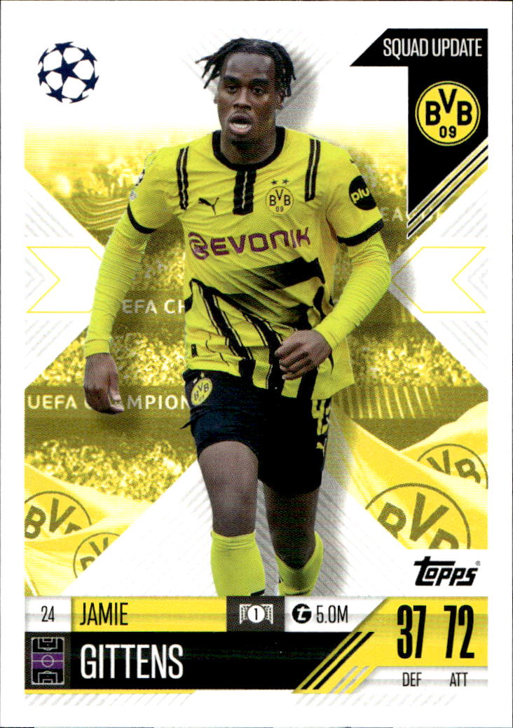 Squad Update JAMIE GITTENS 24-25 Match Attax Extra UCL