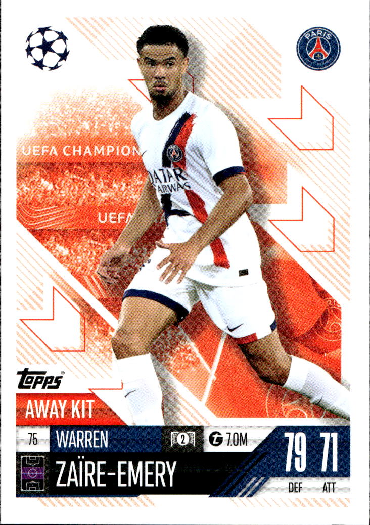 Away Kit WARREN ZAIRE-EMERY 24-25 Match Attax Extra UCL
