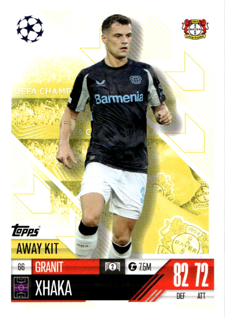 Away Kit GRANIT XHAKA 24-25 Match Attax Extra UCL