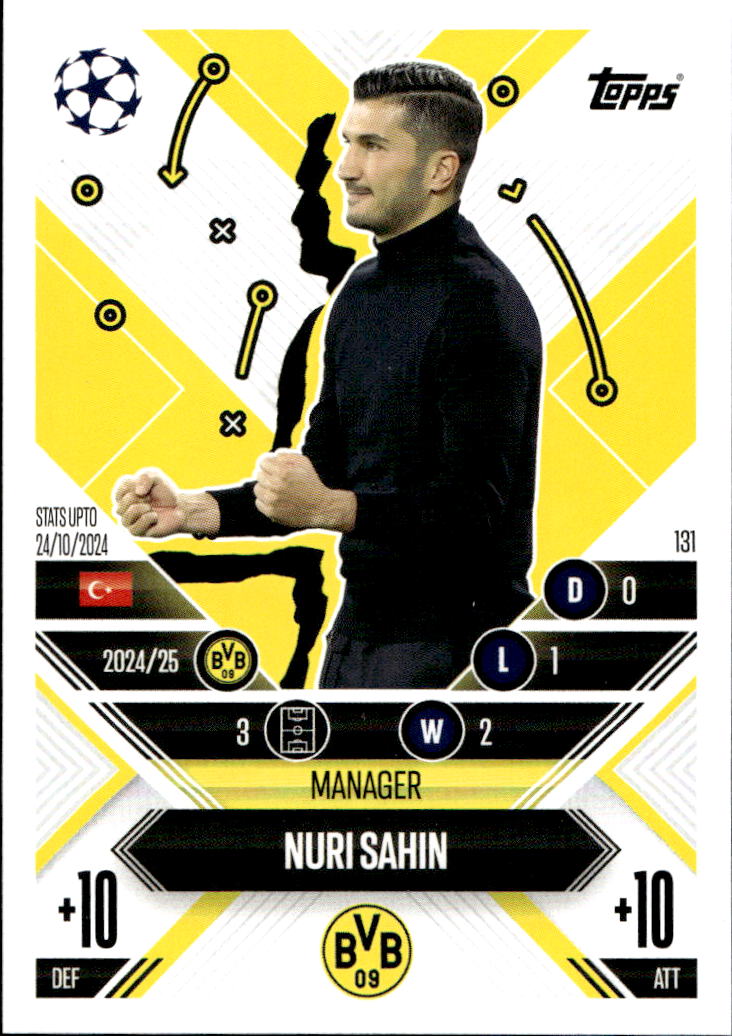 Manager NURI SAHIN 24-25 Match Attax Extra UCL