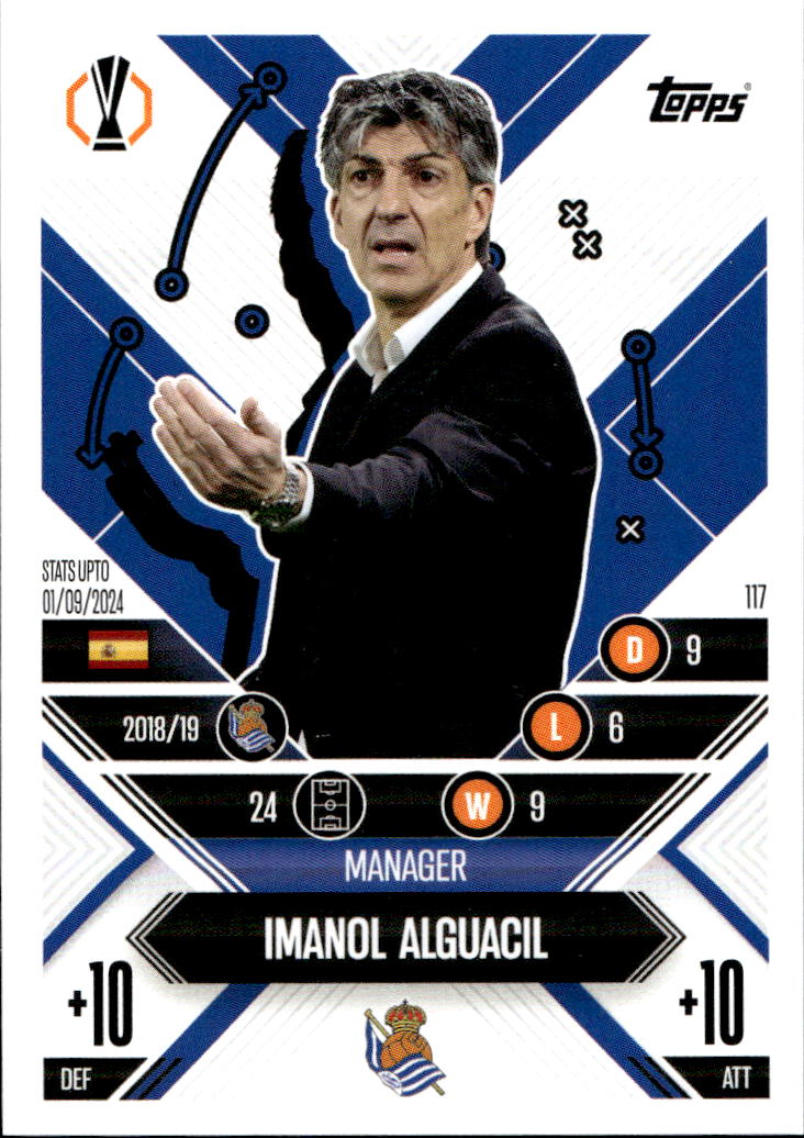 Manager IMANOL ALGUACIL 24-25 Match Attax Extra UCL
