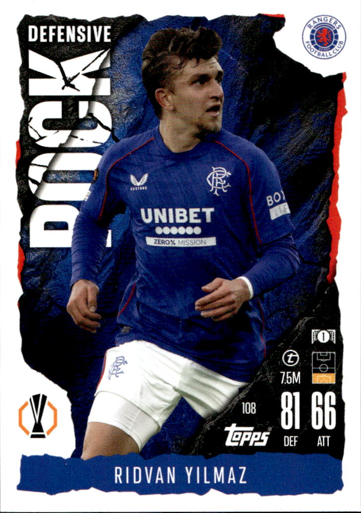 Defensive Rock RIDVAN YILMAZ 24-25 Match Attax Extra UCL