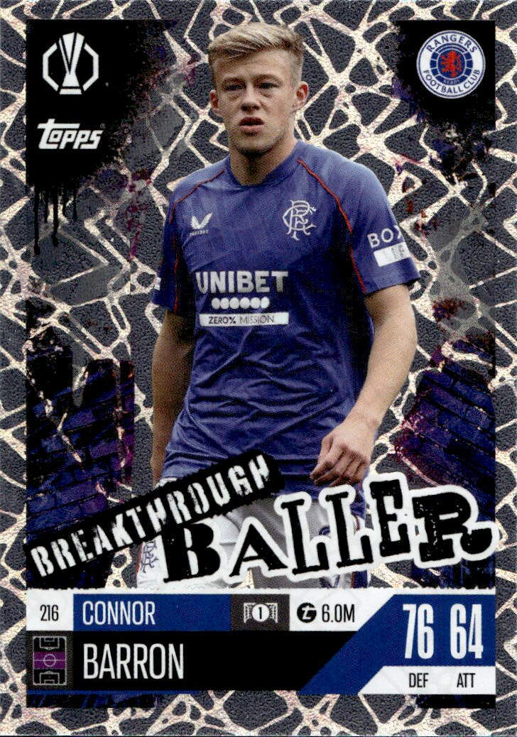Breakthrough Baller CONNOR BARRON 24-25 Match Attax Extra UCL