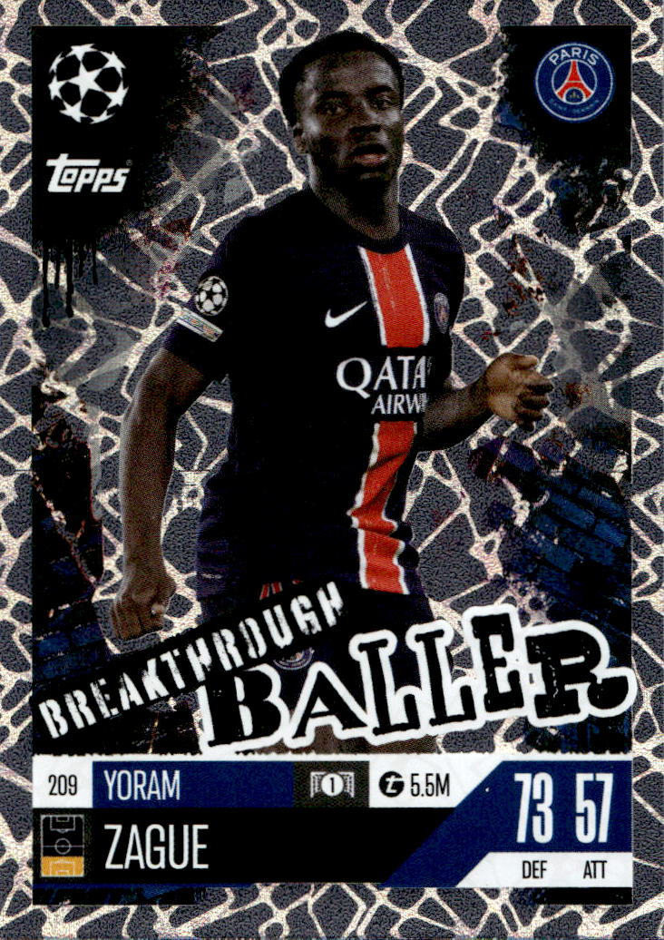 Breakthrough Baller YORAM ZAGUE 24-25 Match Attax Extra UCL