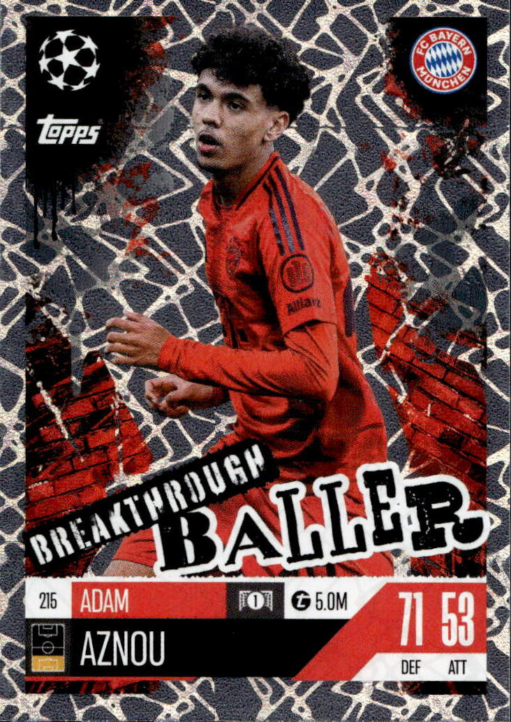 Breakthrough Baller ADAM AZNOU 24-25 Match Attax Extra UCL