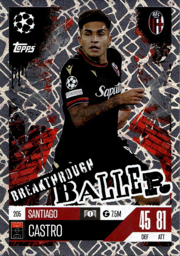 Breakthrough Baller SANTIAGO CASTRO 24-25 Match Attax Extra UCL