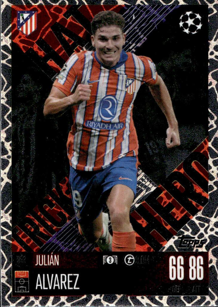 Hat Trick Hero JULIAN ALVAREZ 24-25 Match Attax Extra UCL