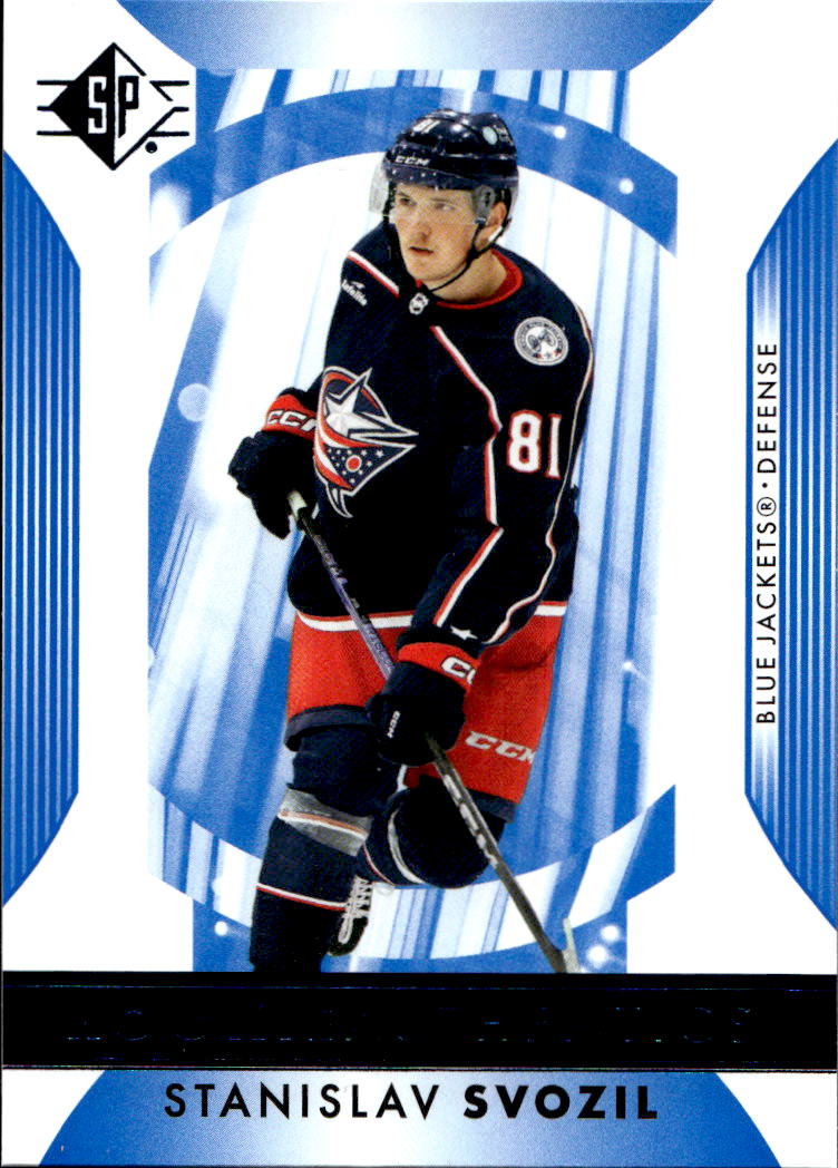 Blue Rookie Authentics STANISLAV SVOZIL 23-24 UD SP Hockey