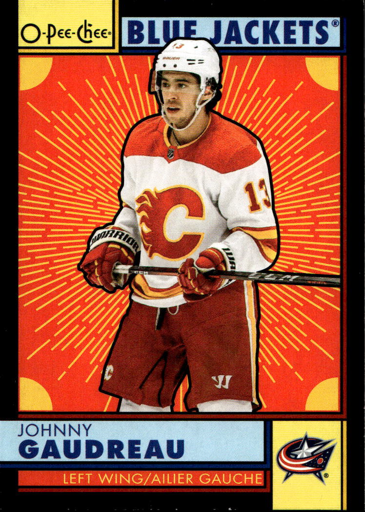 Retro Black Border JOHNNY GAUDREAU 22-23 UD O-Pee-Chee OPC /100