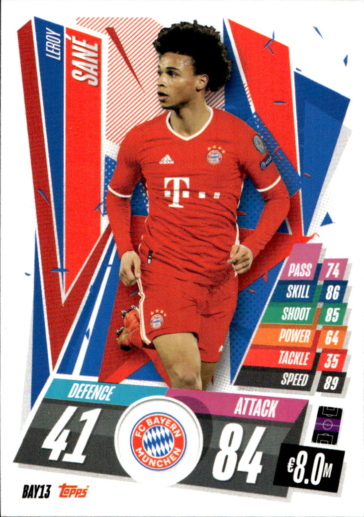 LEROY SANE 20-21 Match Attax UCL