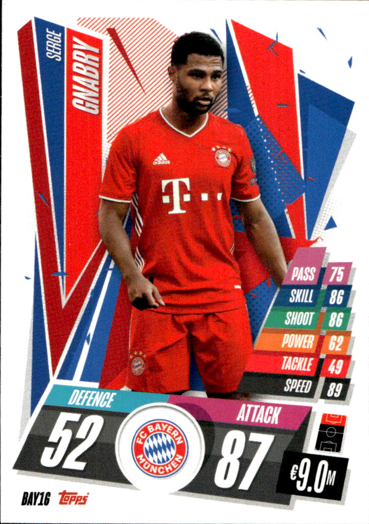 SERGE GNABRY 20-21 Match Attax UCL