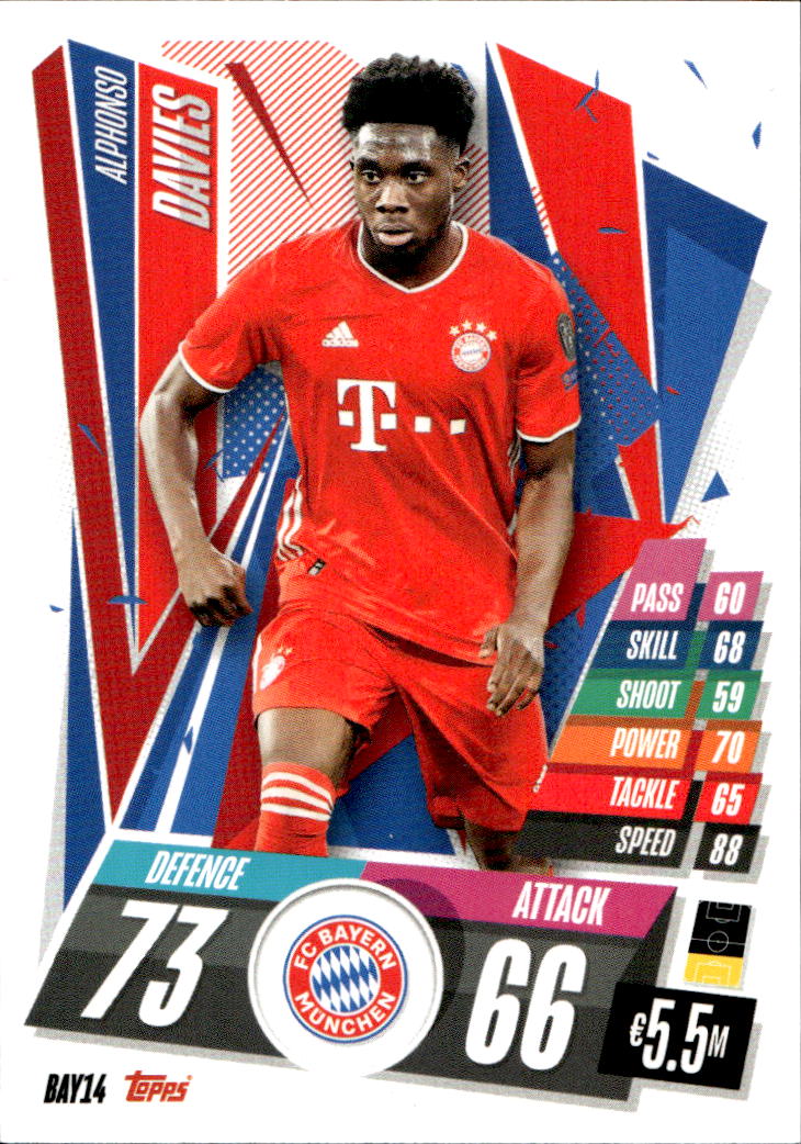 ALPHONSO DAVIES 20-21 Match Attax UCL