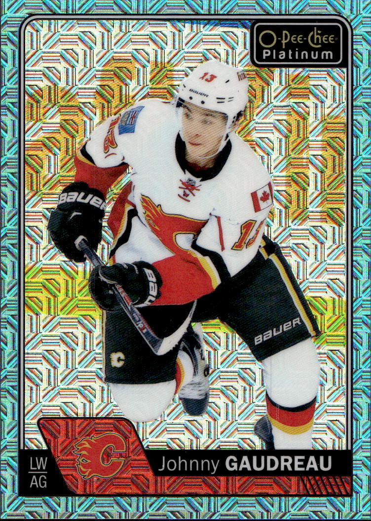 Ice Blue Traxx JOHNNY GAUDREAU 16-17 UD O-Pee-Chee OPC Platinum