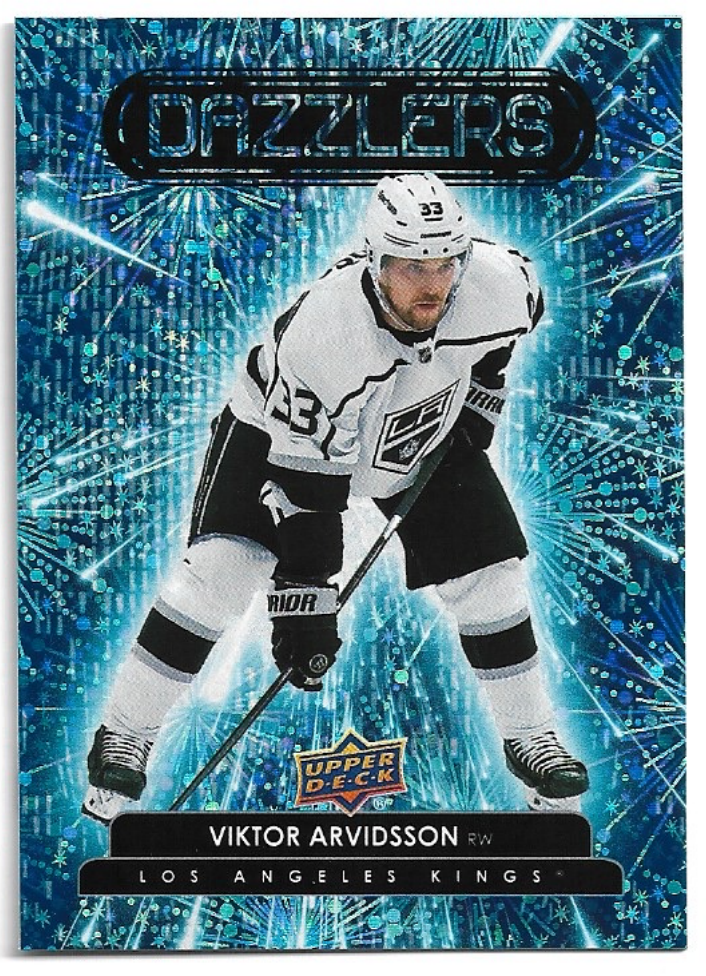 Dazzlers Blue VIKTOR ARVIDSSON 22-23 UD Series 1 (lehce horší růžek)