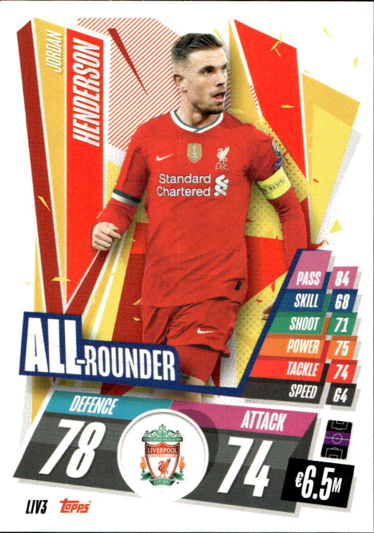 All-Rounder JORDAN HENDERSON 20-21 Match Attax UCL