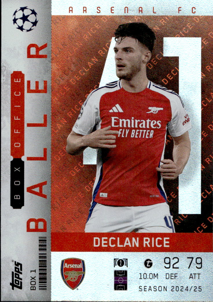 Limited Edition Box Office Baller DECLAN RICE 24-25 Match Attax Extra UCL