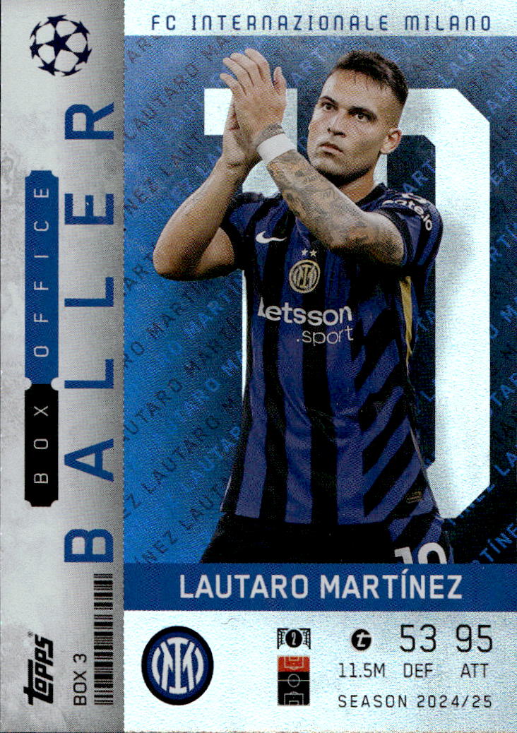 Limited Edition Box Office Baller LAUTARO MARTINEZ 24-25 Match Attax Extra UCL