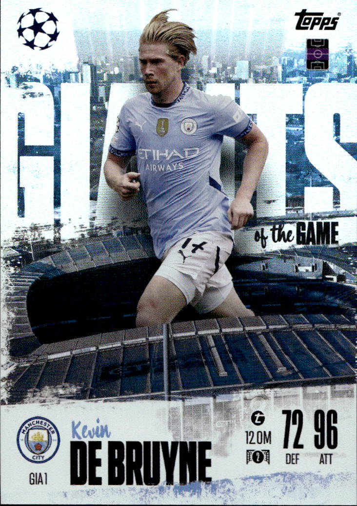 Limited Edition Giants of the Game KEVIN DE BRUYNE 24-25 Match Attax Extra UCL