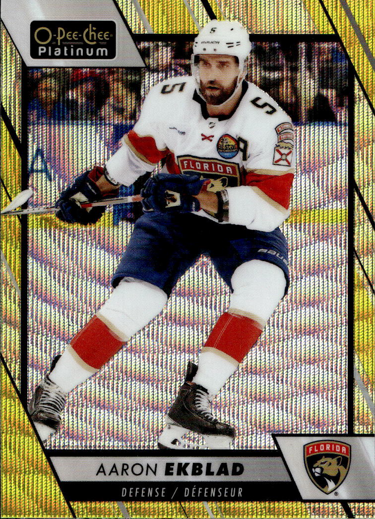 Neon Yellow Surge AARON EKBLAD 23-24 UD O-Pee-Chee OPC Platinum