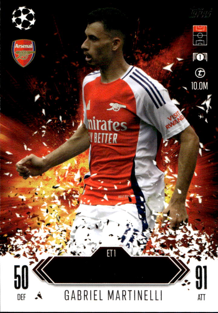 Limited Edition Explosive Talent GABRIEL MARTINELLI 24-25 Match Attax Extra UCL