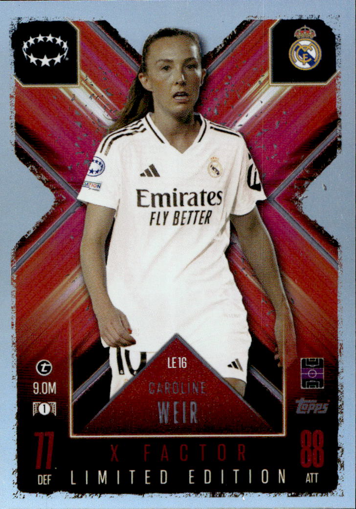 Limited Edition X-Factor CAROLINE WEIR 24-25 Match Attax Extra UCL