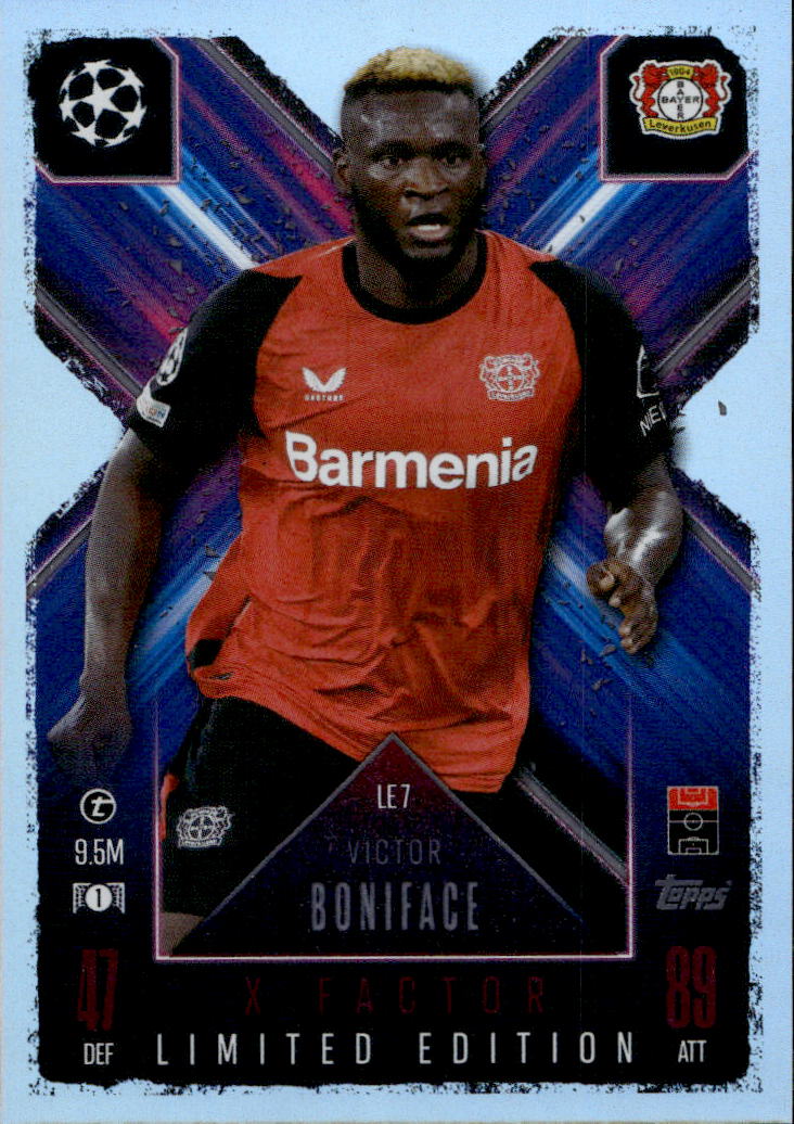 Limited Edition X-Factor VICTOR BONIFACE 24-25 Match Attax Extra UCL