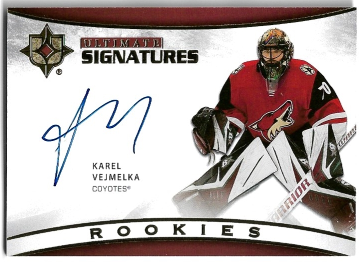 Auto Rookie Ultimate Signature KAREL VEJMELKA 21-22 UD Ultimate Collection