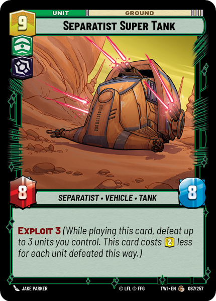 SEPARATIST SUPER TANK - Unlimited Twilight of the Republic