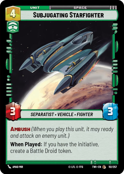 SUBJUGATING STARFIGHTER - Unlimited Twilight of the Republic