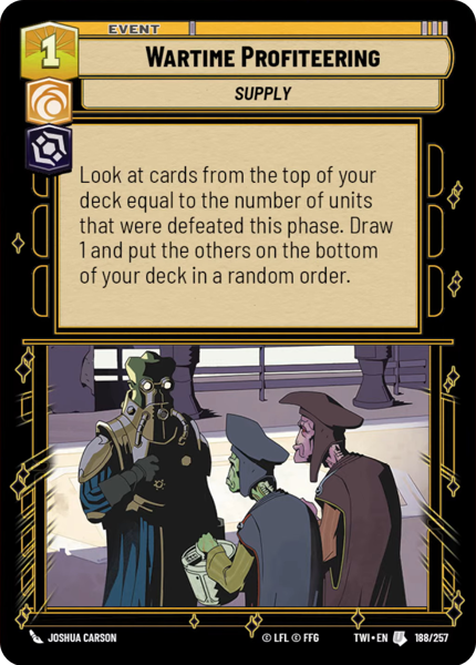 WARTIME PROFITEERING - Unlimited Twilight of the Republic