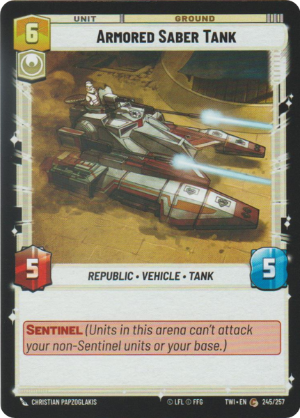 ARMORED SABER TANK - Unlimited Twilight of the Republic