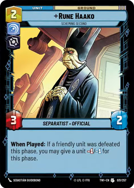Foil - RUNE HAAKO - Unlimited Twilight of the Republic