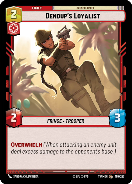 Foil - DENDUP'S LOYALIST - Unlimited Twilight of the Republic
