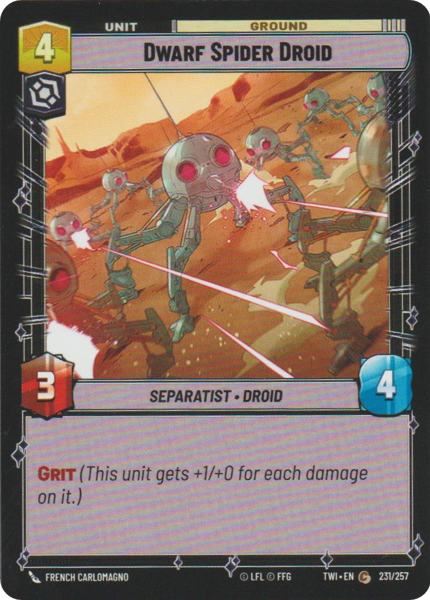 Foil - DWARF SPIDER DROID - Unlimited Twilight of the Republic