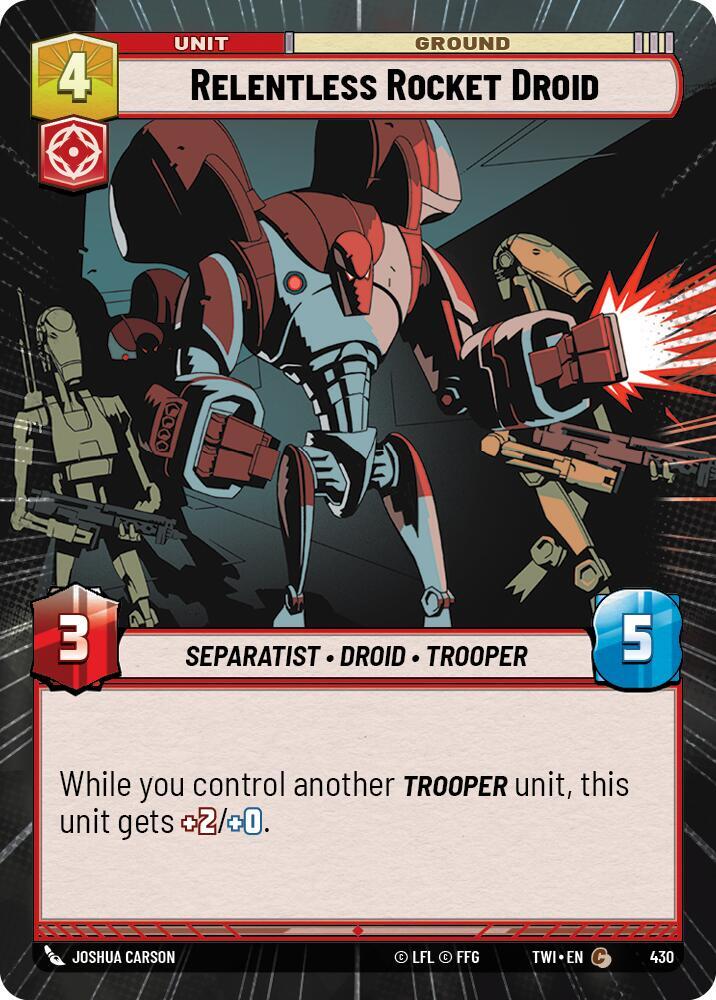 Hyperspace Foil - RELENTLESS ROCKET DROID - Unlimited Twilight of the Republic
