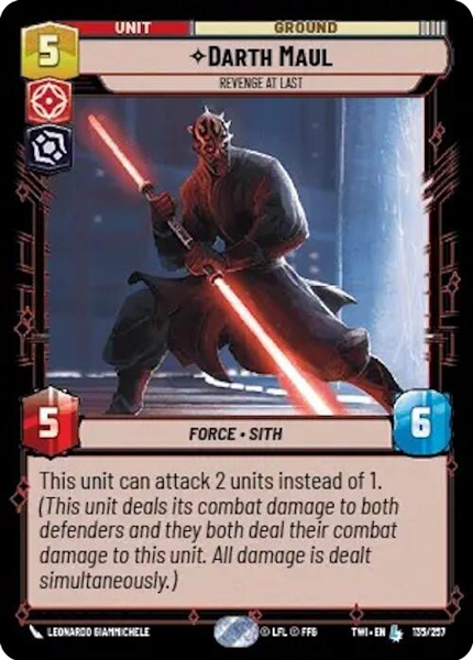 Foil - DARTH MAUL - Unlimited Twilight of the Republic