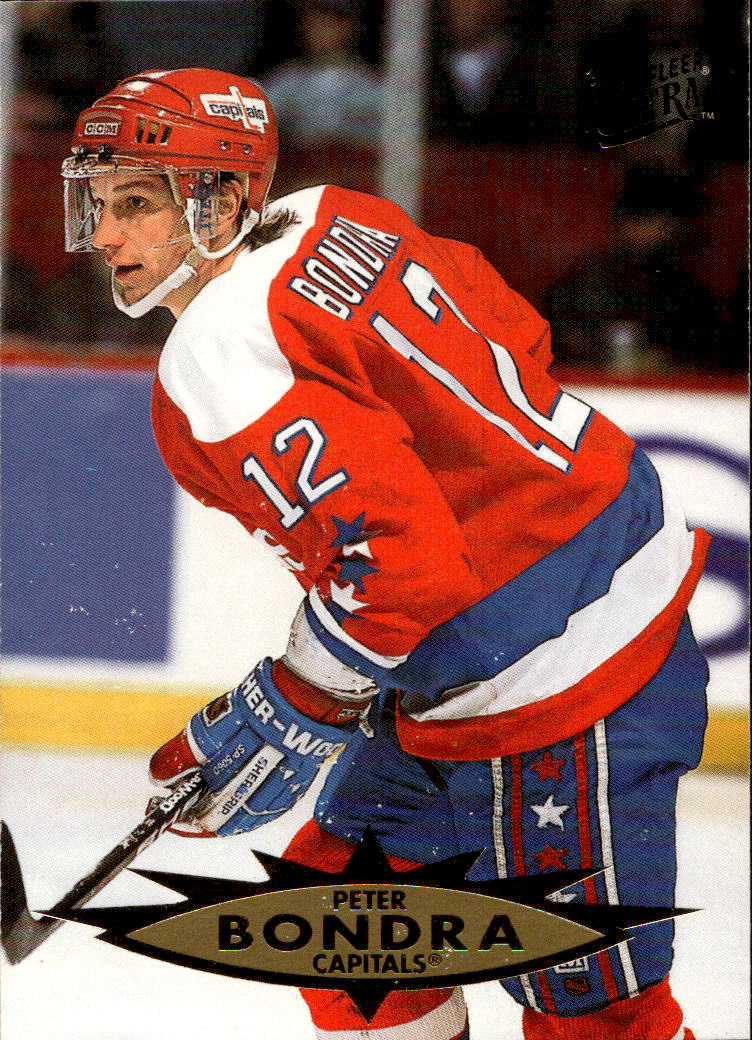 PETER BONDRA 95-96 Fleer Ultra (barva na kartě)