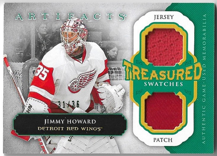 Patch Jersey Treasured Swatches JIMMY HOWARD 13-14 UD Artifacts /36