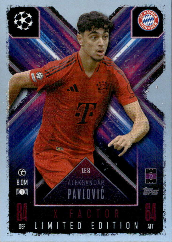 Limited Edition X-Factor ALEKSANDAR PAVLOVIC 24-25 Match Attax Extra UCL