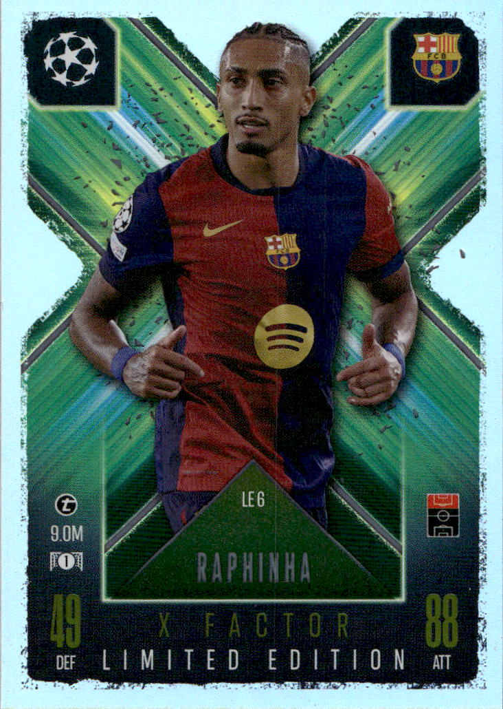Limited Edition X-Factor RAPHINHA 24-25 Match Attax Extra UCL