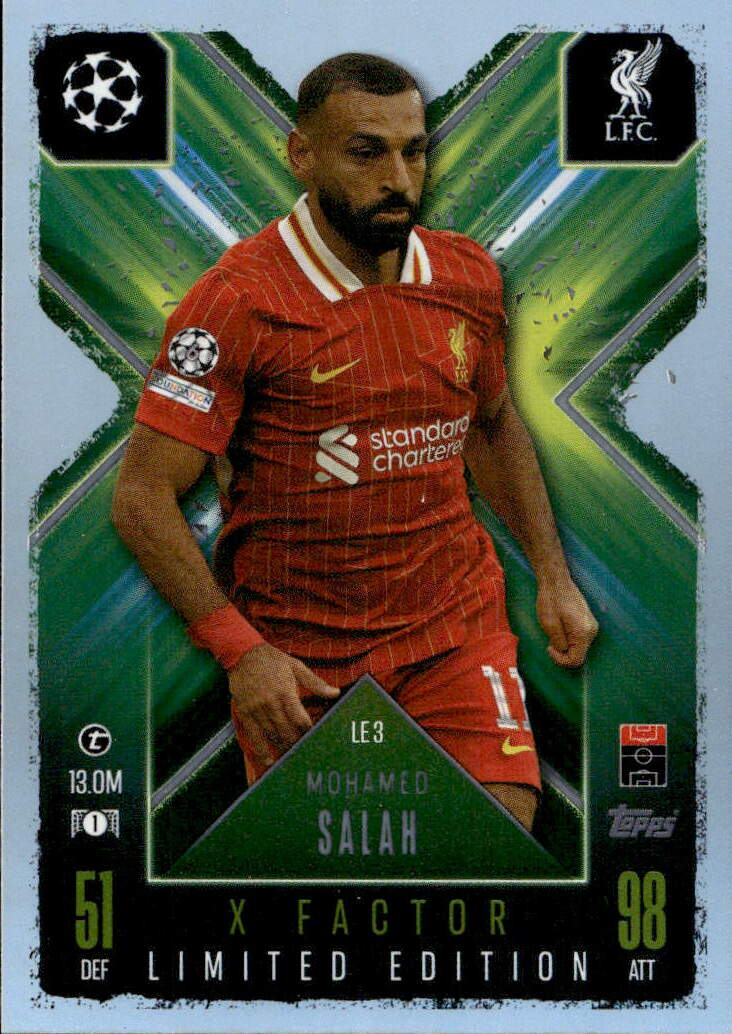 Limited Edition X-Factor MOHAMED SALAH 24-25 Match Attax Extra UCL