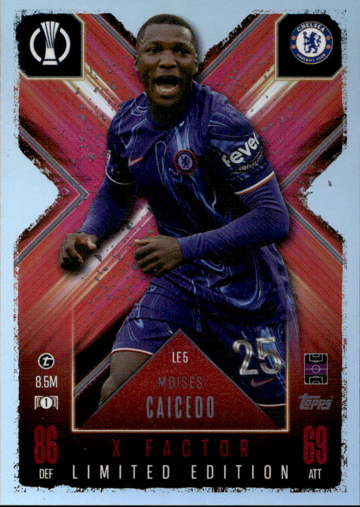 Limited Edition X-Factor MOISES CAICEDO 24-25 Match Attax Extra UCL